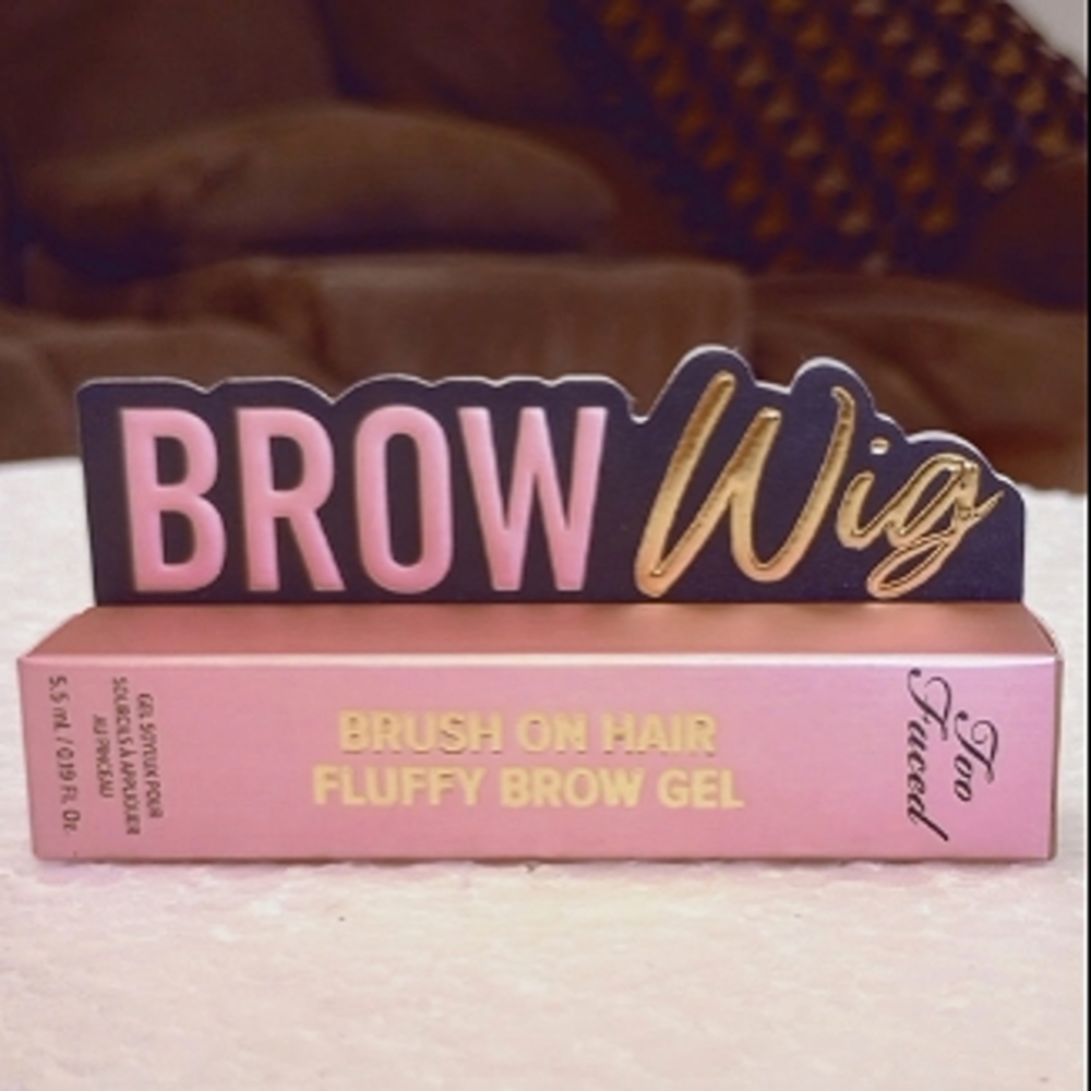 Too Faced Brow Wig Medium Brown Brush On Hair Fluffy Brow Gel New